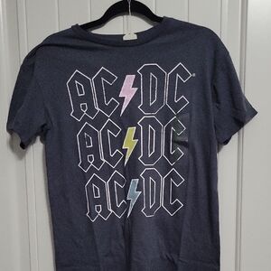 AC/DC Kids Tee - Dark Gray with Multicolor Lightning